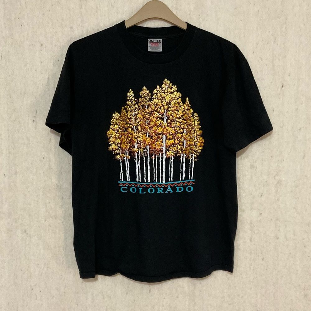 Vintage Puff Graphic Colorado Tee Shirt Mens Large